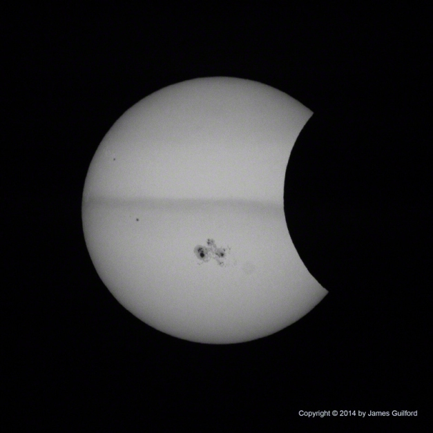 Photo: Partial Solar Eclipse, October 23, 2014. Photo by James Guilford.