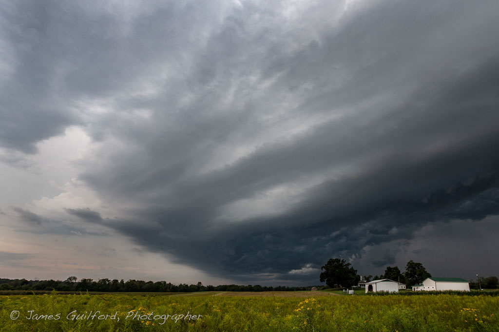 Image: Storm clouds over rural Ohio farm.